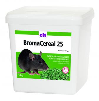 BromaCereal 25, 3kg Bromadiolon Frischköder Mäuse- und Rattenköder 