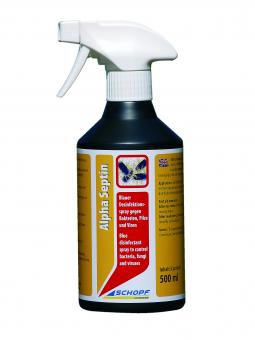 Alpha Septin® Desinfektionsspray gegen Bakterien, Pilze, Viren & Salmonellen 500 ml 