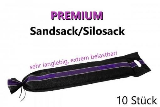 100 Silosäcke 25cm x 100cm mit Griff  und Bindedraht Silosack Sandsack 